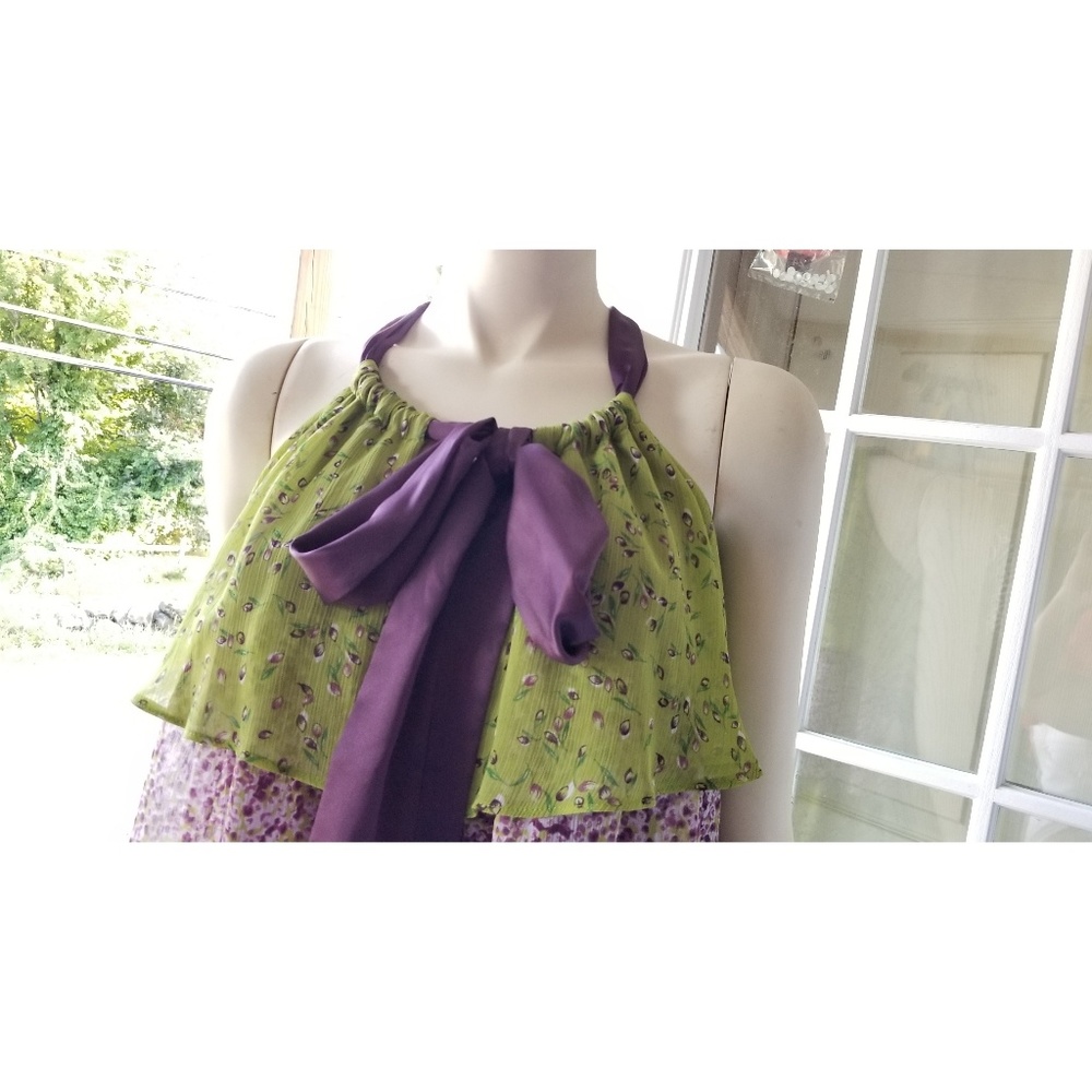 Allen B Schwartz Layered Colorful Dress, S. - Picture 3 of 7